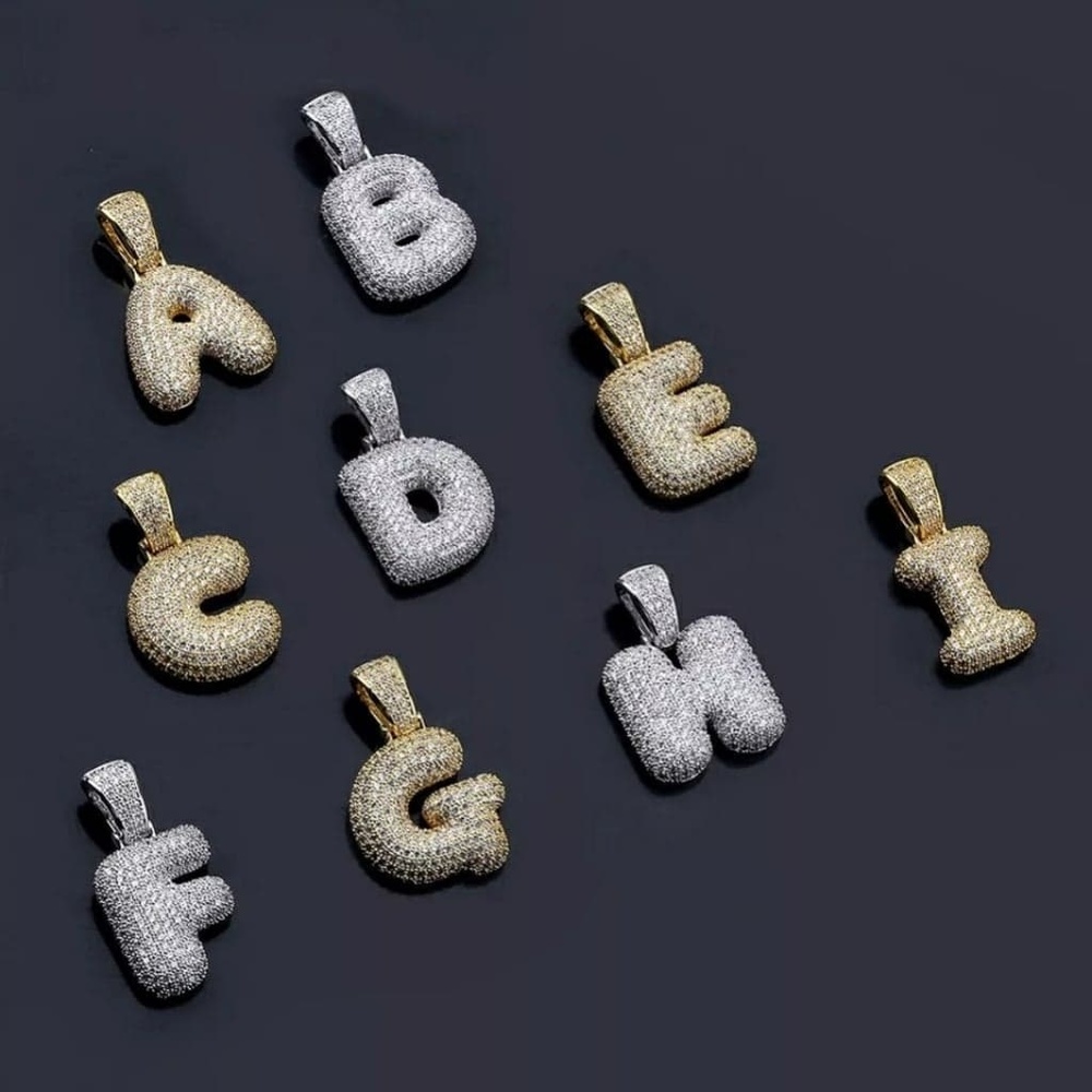 Hip hop customized bubble letter "J"